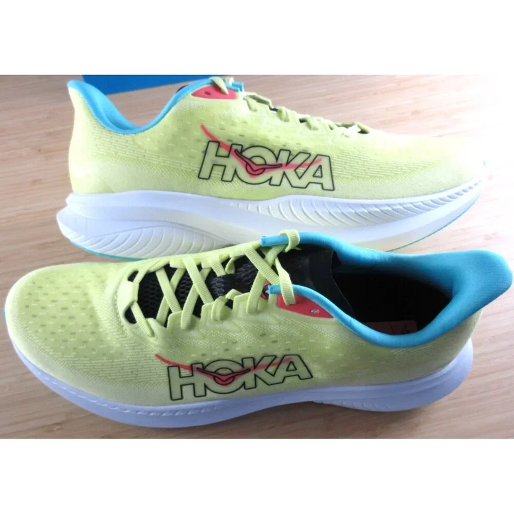 Hoka Men's Mach 6 Running Shoes Yuzu Cielo Blue Sizes NIB 1147790 YZC - Picture 9 of 9